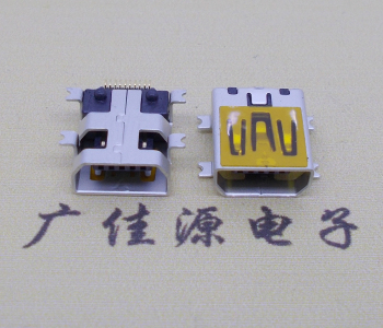 贵港迷你USB插座,MiNiUSB母座,10P/全贴片带固定柱母头