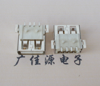 贵港USB AF方形脚 贴片母座 1.0/1.2柱子直边接口