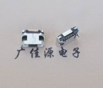 贵港迈克小型 USB连接器 平口5p插座 有柱带焊盘