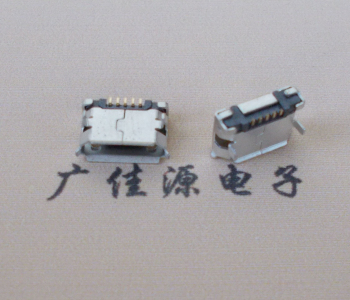 贵港Micro USB卷口 B型(无柱）插板脚间距6.4普通端子