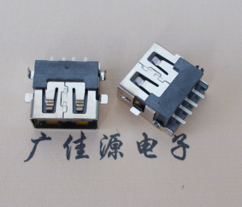 贵港 USB母座 贴片沉板3.5/4.9 直口/卷口铜壳/铁壳